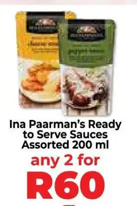 Food Lover's Market Ina Paarman's Ready to Serve Sauces Assorted 200 ml offer