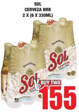 Boxer SOL Cerveza NRB 2 x (6 x 330ml) offer