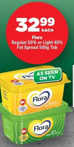 OK Foods Flora Regular 50% or Light 40% Fat Spread Tub offer