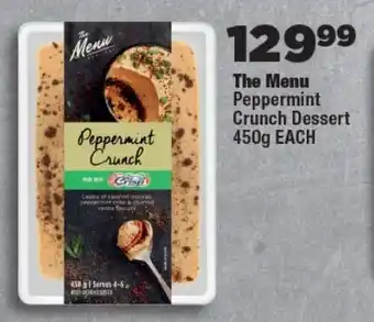 OK Foods The Menu Peppermint Crunch Dessert offer