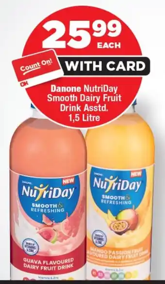OK Foods Danone NutriDay Smooth Dairy Fruit Drink Asstd. offer