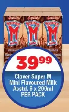 OK Foods Clover Super M Mini Flavoured Milk Asstd. offer