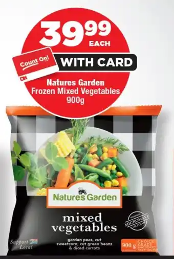 OK Foods Natures Garden Frozen Mixed Vegetables offer
