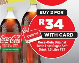 OK Foods Coca-Cola Original Taste Less Sugar Soft Drink offer