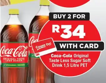 OK Foods Coca-Cola Original Taste Less Sugar Soft Drink offer