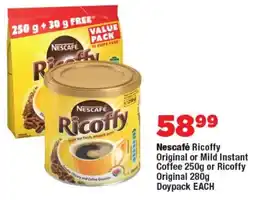 OK Foods Nescafé Ricoffy Original or Mild Instant Coffee or Ricoffy Original Doypack offer