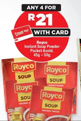 OK Foods Royco Instant Soup Powder Packet Asstd. offer