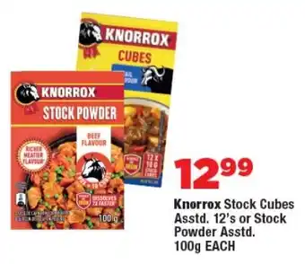OK Foods Knorrox Stock Cubes Asstd. or Stock Powder Asstd. offer