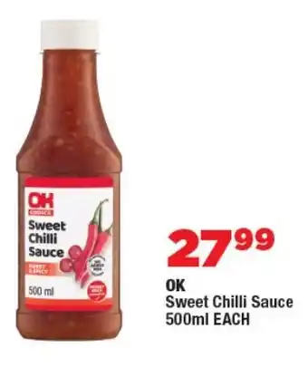 OK Foods OK Sweet Chilli Sauce offer