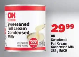 OK Foods OK Sweetened Full Cream Condensed Milk offer