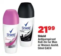 OK Foods Shield Antiperspirant Roll-On for Men or Women Asstd. offer