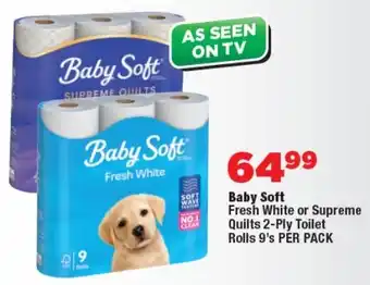 OK Foods Baby Soft Fresh White or Supreme Quilts 2-Ply Toilet Rolls offer