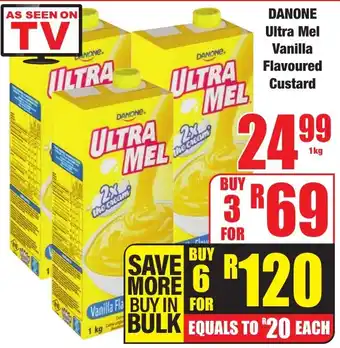 Boxer Superstores DANONE Ultra Mel Vanilla Flavoured Custard offer