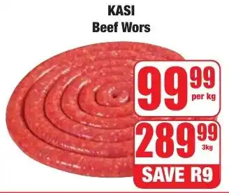 Boxer Superstores KASI Beef Wors offer