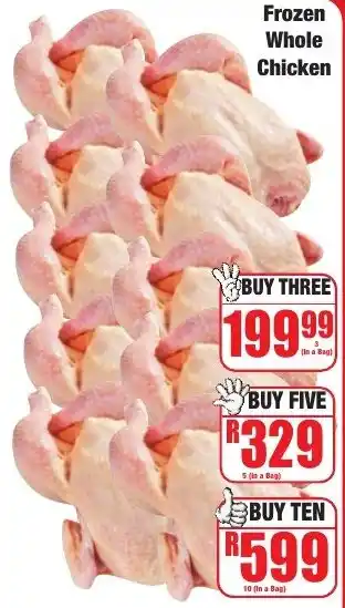 Boxer Superstores Frozen Whole Chicken offer