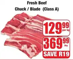 Boxer Superstores Fresh Beef Chuck/ Blade offer
