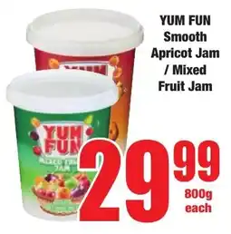 Boxer Superstores YUM FUN Smooth Apricot Jam/ Mixed Fruit Jam offer