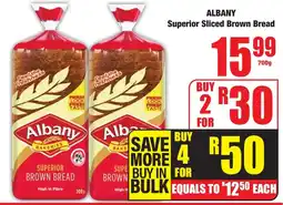Boxer Superstores ALBANY Superior Sliced Brown Bread offer