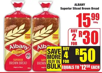 Boxer Superstores ALBANY Superior Sliced Brown Bread offer