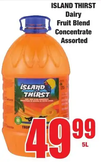Boxer Superstores ISLAND THIRST Dairy Fruit Blend Concentrate Assorted offer