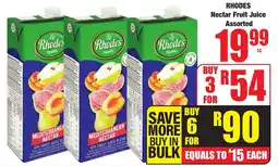 Boxer Superstores RHODES Nectar Fruit Juice Assorted offer