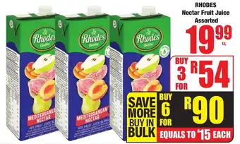Boxer Superstores RHODES Nectar Fruit Juice Assorted offer