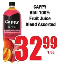 Boxer Superstores CAPPY Still 100% Fruit Juice Blend Assorted offer