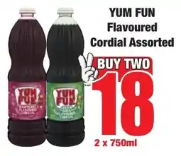 Boxer Superstores YUM FUN Flavoured Cordial Assorted offer