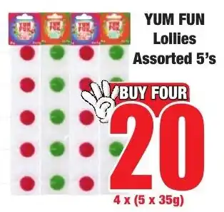 Boxer Superstores YUM FUN Lollies Assorted offer