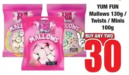 Boxer Superstores YUM FUN Mallows/ Twists/ Minis offer