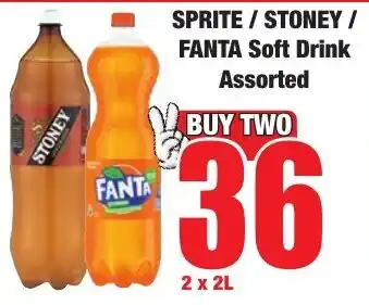 Boxer Superstores SPRITE/ STONEY/ FANTA Soft Drink Assorted offer