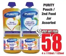Boxer Superstores PURITY Pouch/ 2nd Food Jar Assorted offer