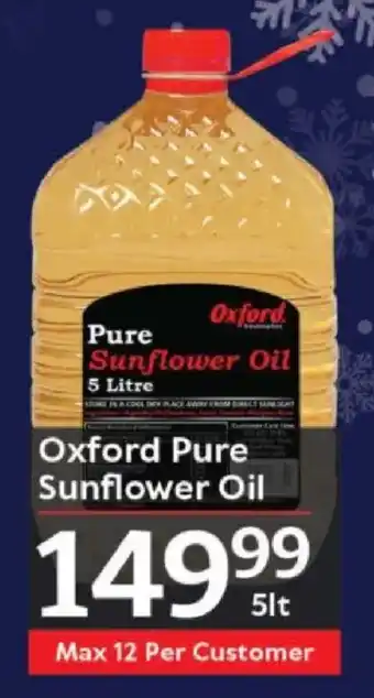 Oxford Freshmarket Oxford Pure Sunflower Oil offer