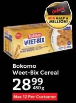 Oxford Freshmarket Bokomo Weet-Bix Cereal offer