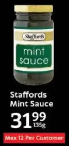Oxford Freshmarket Staffords Mint Sauce offer