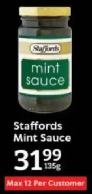 Oxford Freshmarket Staffords Mint Sauce offer