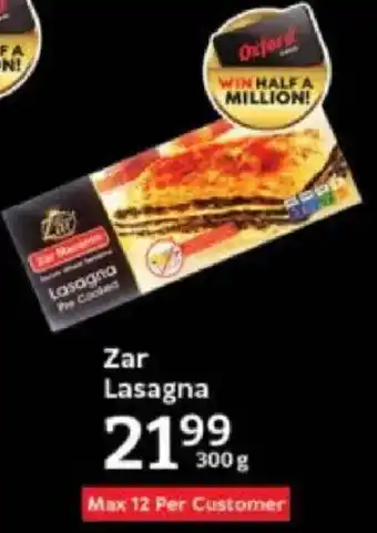 Oxford Freshmarket Zar Lasagna offer