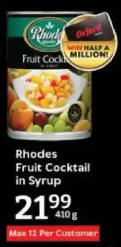 Oxford Freshmarket Rhodes Fruit Cocktail in Syrup offer