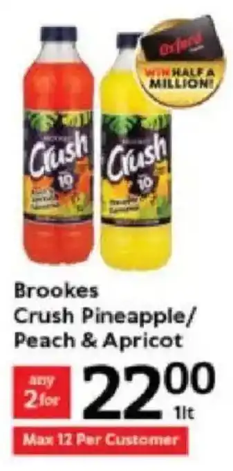 Oxford Freshmarket Brookes Crush Pineapple/ Peach & Apricot offer