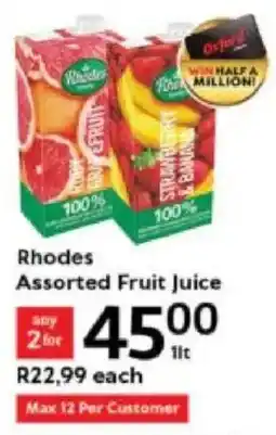 Oxford Freshmarket Rhodes Assorted Fruit Juice offer