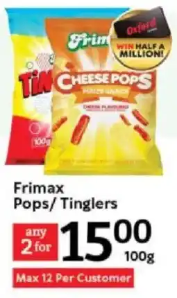 Oxford Freshmarket Frimax Pops/ Tinglers offer