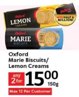 Oxford Freshmarket Oxford Marie Biscuits/ Lemon Creams offer