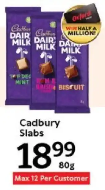 Oxford Freshmarket Cadbury Slabs offer