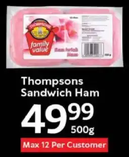 Oxford Freshmarket Thompsons Sandwich Ham offer