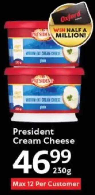 Oxford Freshmarket President Cream Cheese offer