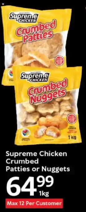 Oxford Freshmarket Supreme Chicken Crumbed Patties or Nuggets offer