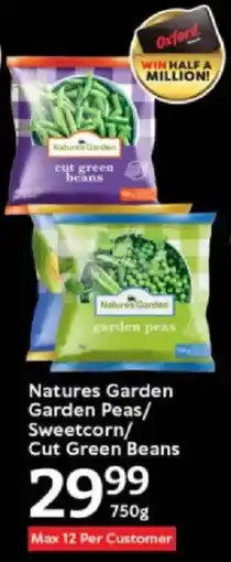 Oxford Freshmarket Natures Garden Garden Peas/ Sweetcorn/ Cut Green Beans offer