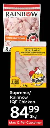 Oxford Freshmarket Supreme/ Rainnow IQF Chicken offer