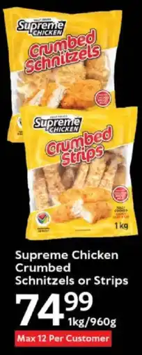 Oxford Freshmarket Supreme Chicken Crumbed Schnitzels or Strips offer