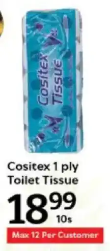 Oxford Freshmarket Cositex 1 ply Toilet Tissue offer